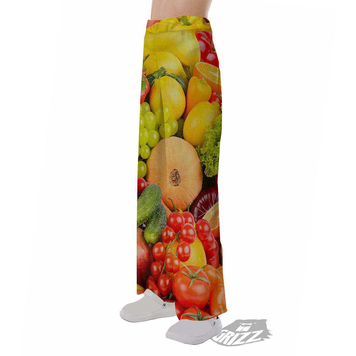 Vegetables And Fresh Fruits Print Pajama Pants-grizzshop