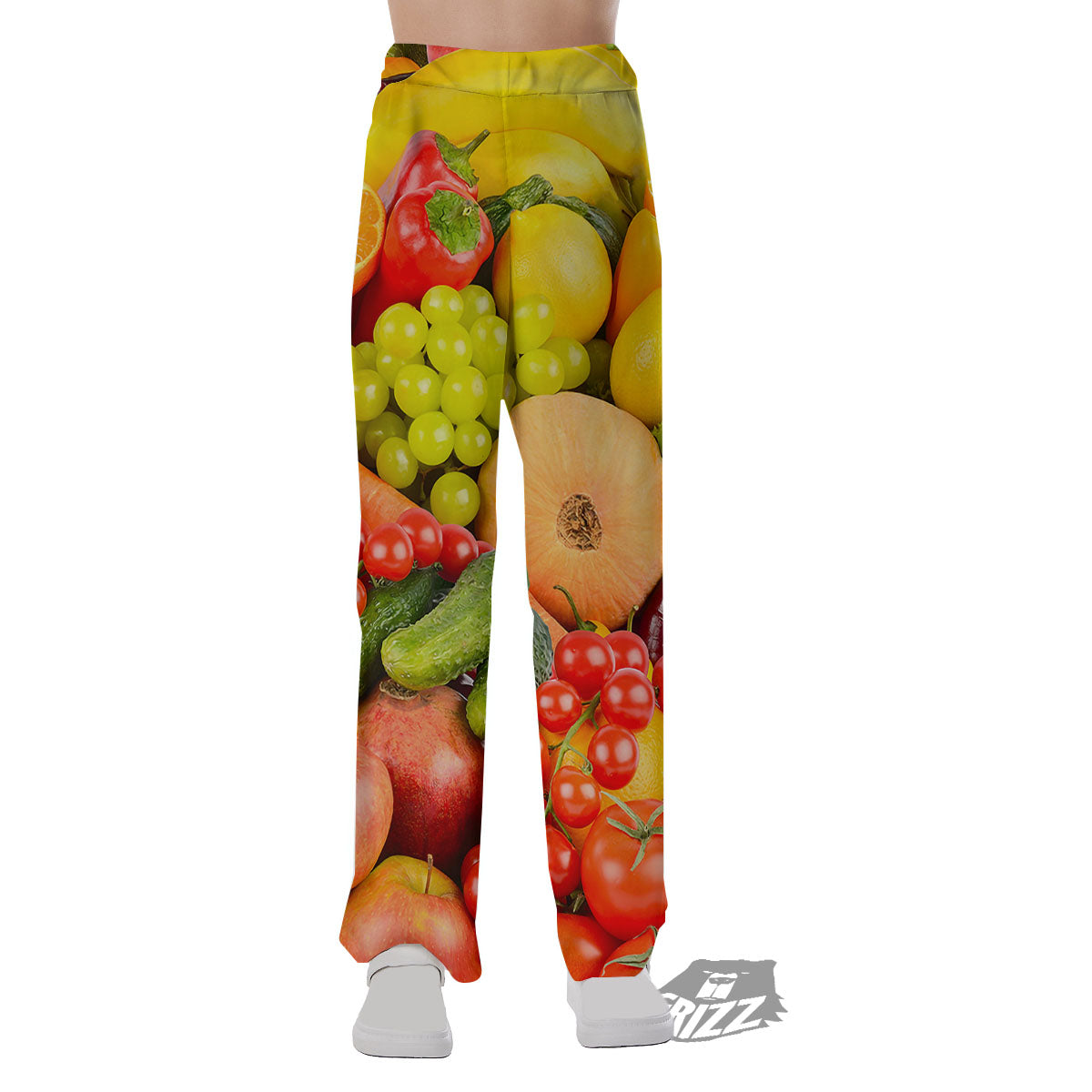 Vegetables And Fresh Fruits Print Pajama Pants-grizzshop