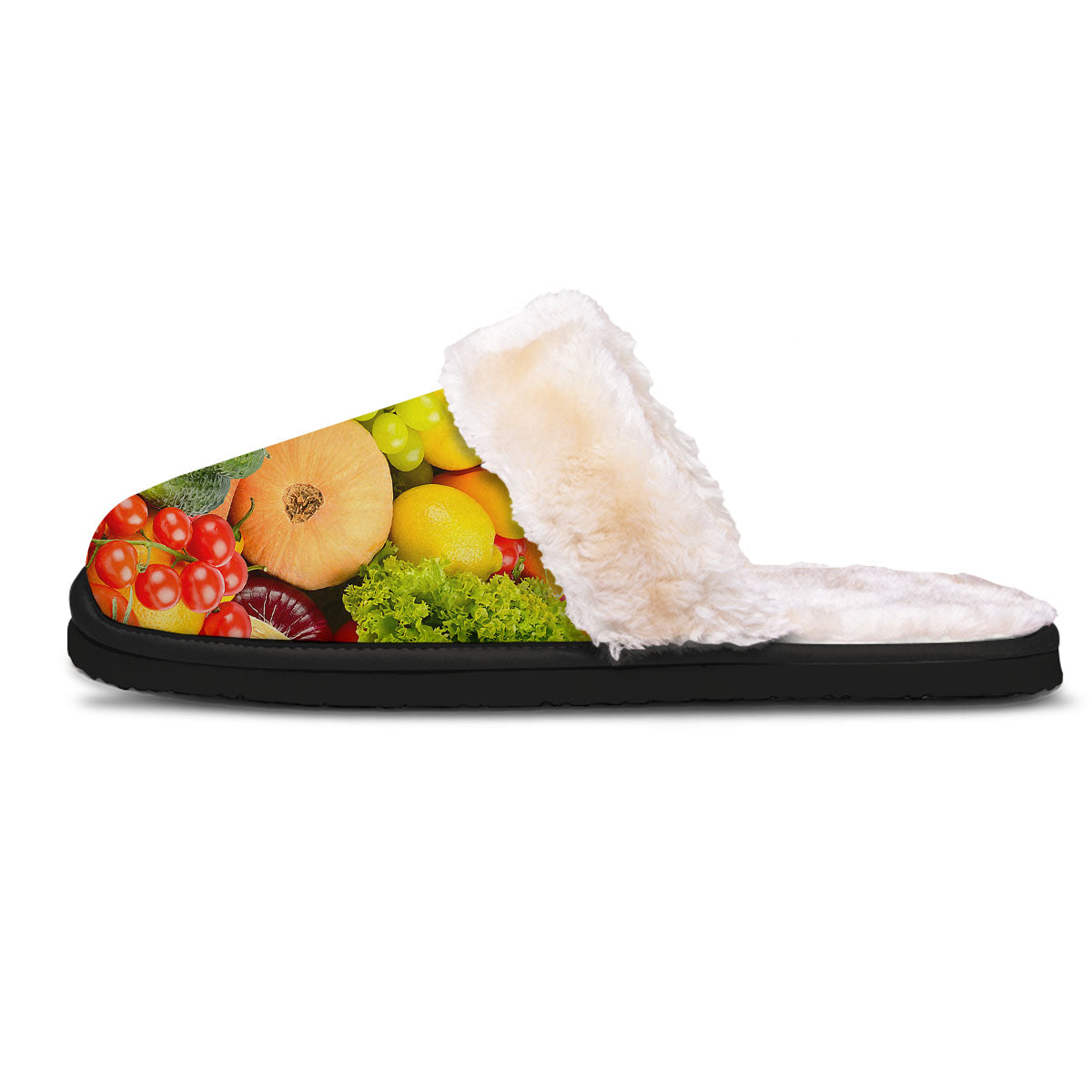Vegetables And Fresh Fruits Print Slippers-grizzshop