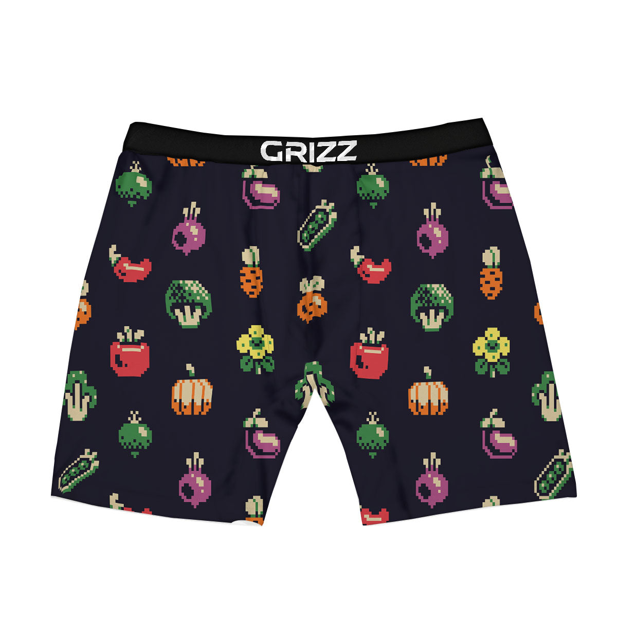 Vegetables Pixel Print Pattern Boxer Briefs-grizzshop