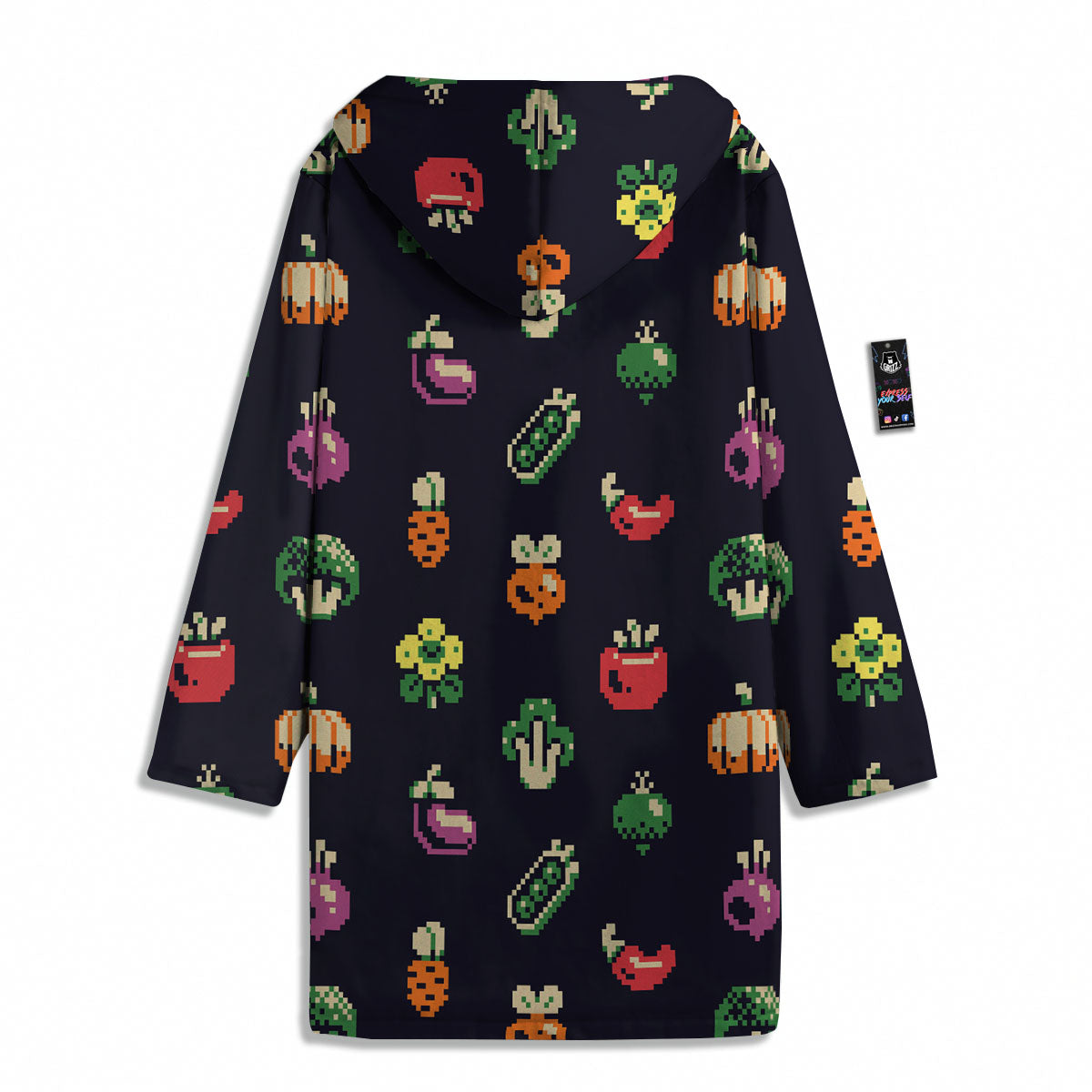 Vegetables Pixel Print Pattern Men's Windbreaker Jacket-grizzshop