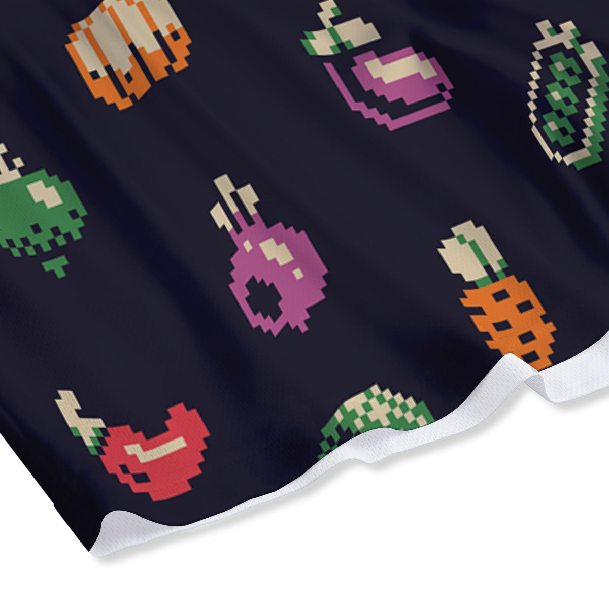 Vegetables Pixel Print Pattern Mesh Shorts-grizzshop