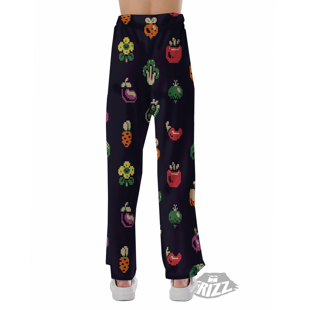 Vegetables Pixel Print Pattern Pajama Pants-grizzshop