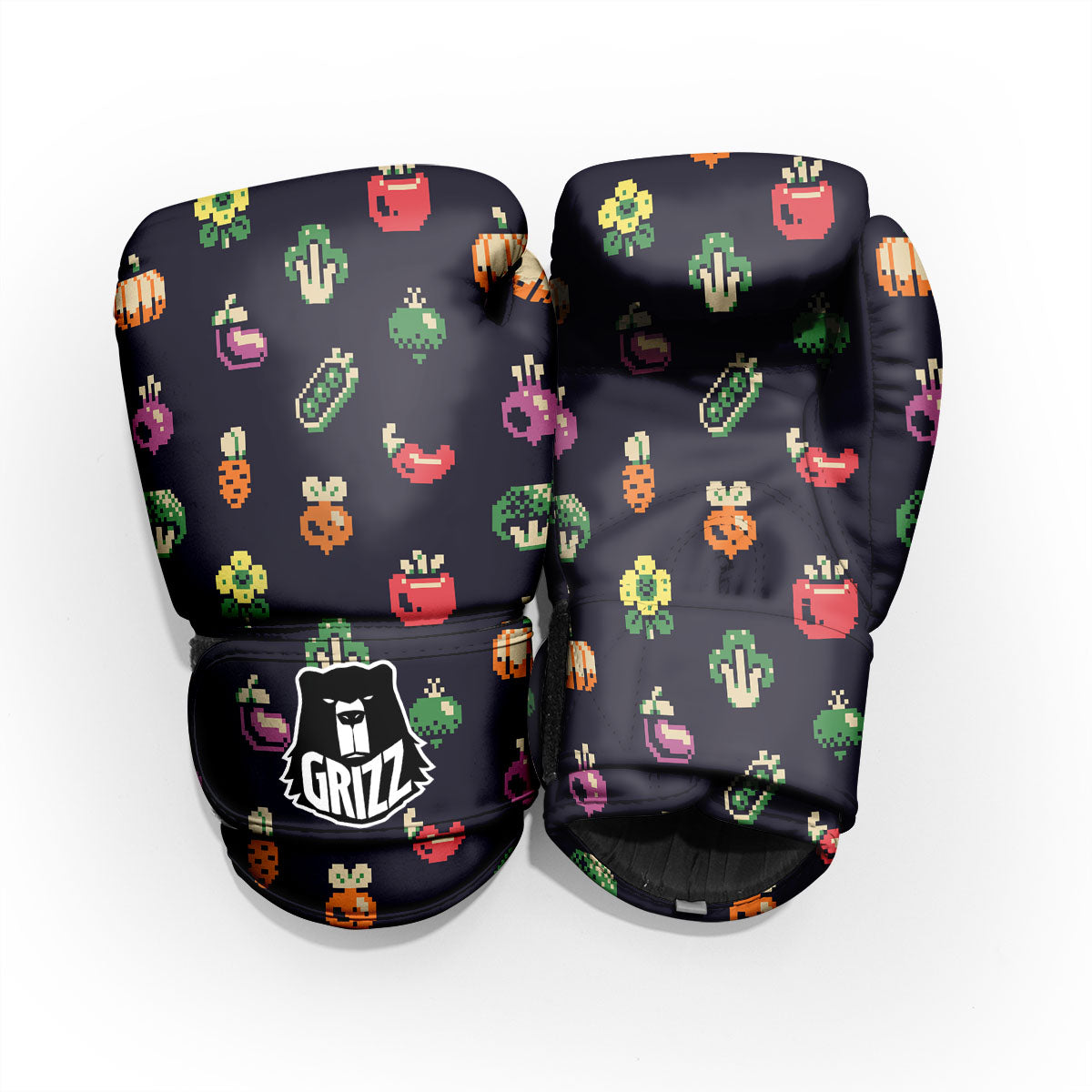 Vegetables Pixel Print Pattern Sparring Gloves-grizzshop
