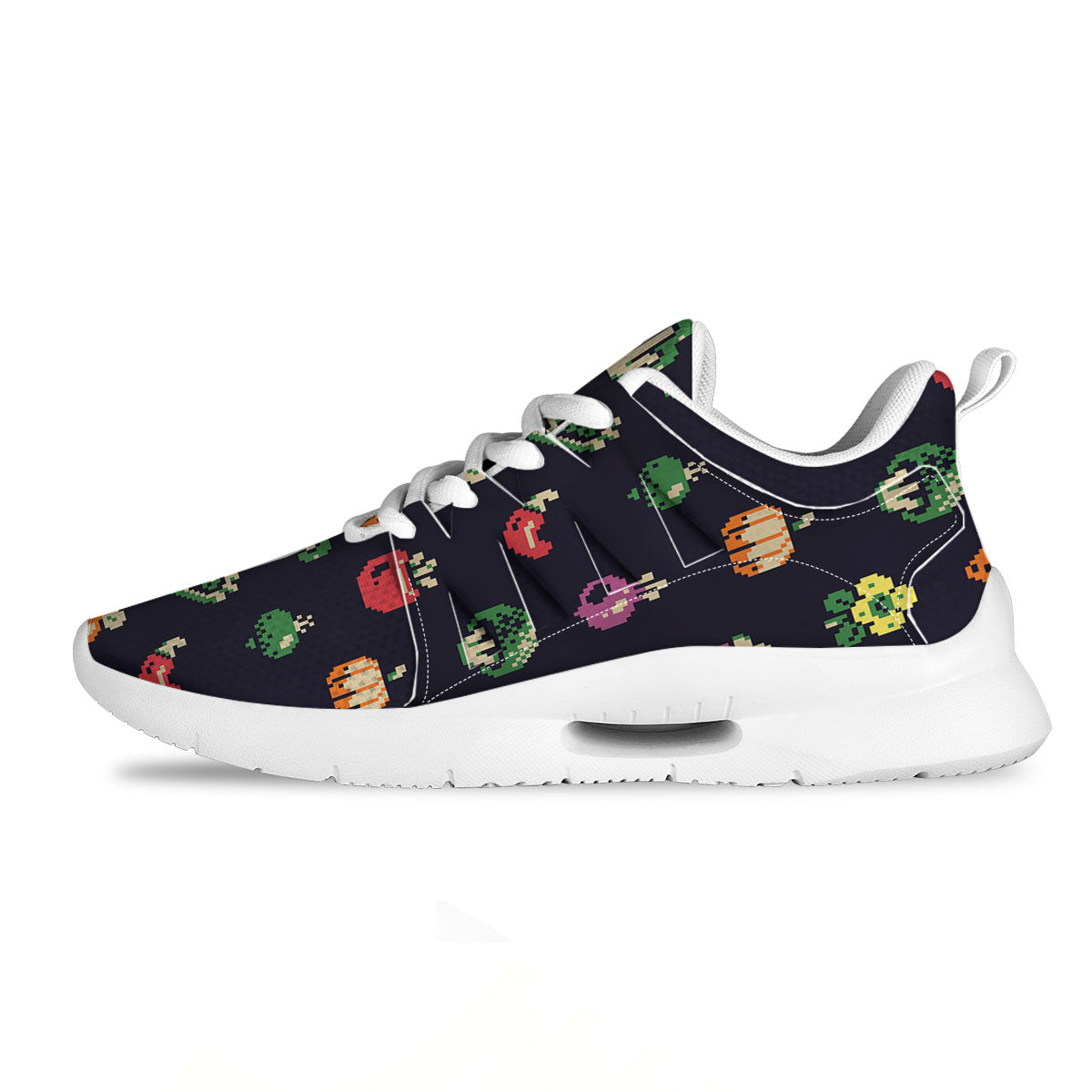 Vegetables Pixel Print Pattern Tennis Shoes-grizzshop