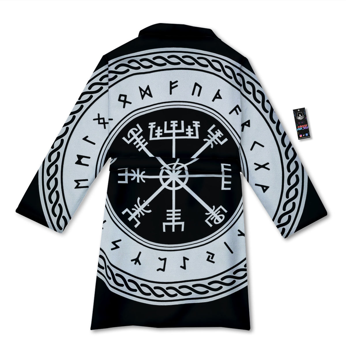Vegvisir Viking Print Bathrobe-grizzshop