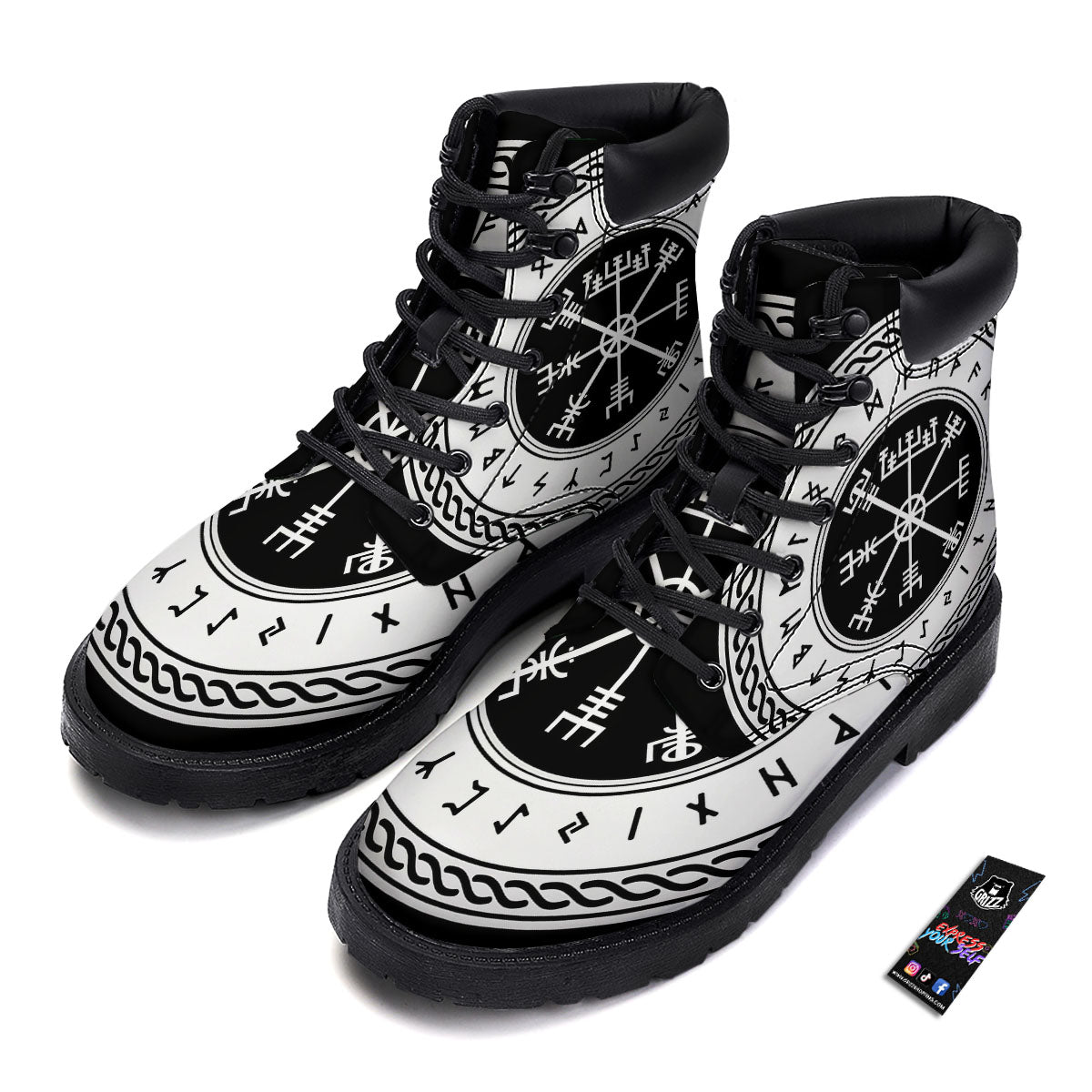 Vegvisir Viking Print Boots-grizzshop