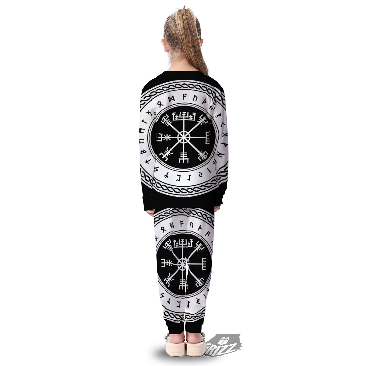 Vegvisir Viking Print Kid's Pajamas-grizzshop
