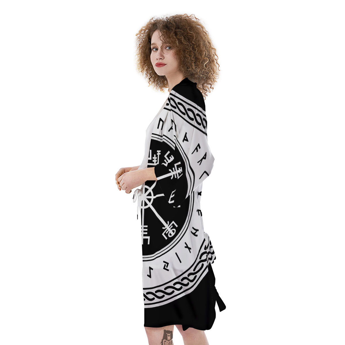 Vegvisir Viking Print Kimono-grizzshop