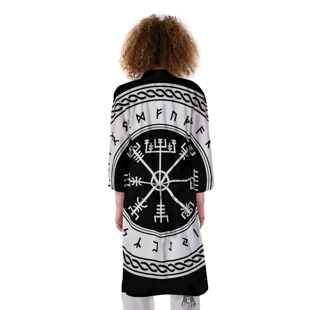 Vegvisir Viking Print Kimono-grizzshop