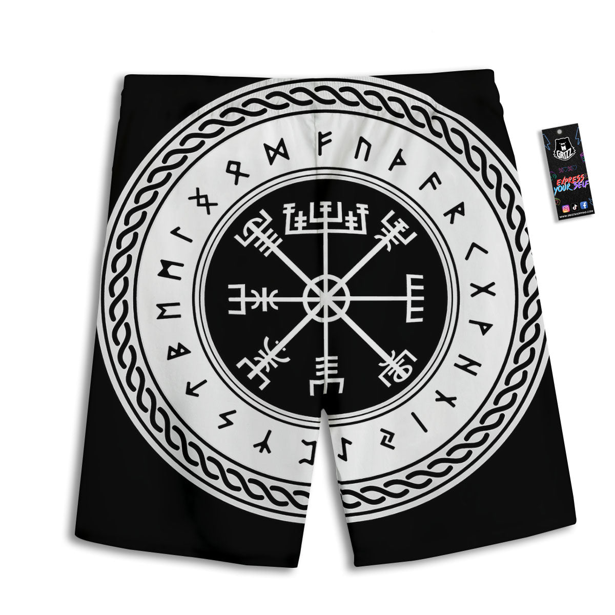 Vegvisir Viking Print Men's Athletic Shorts
