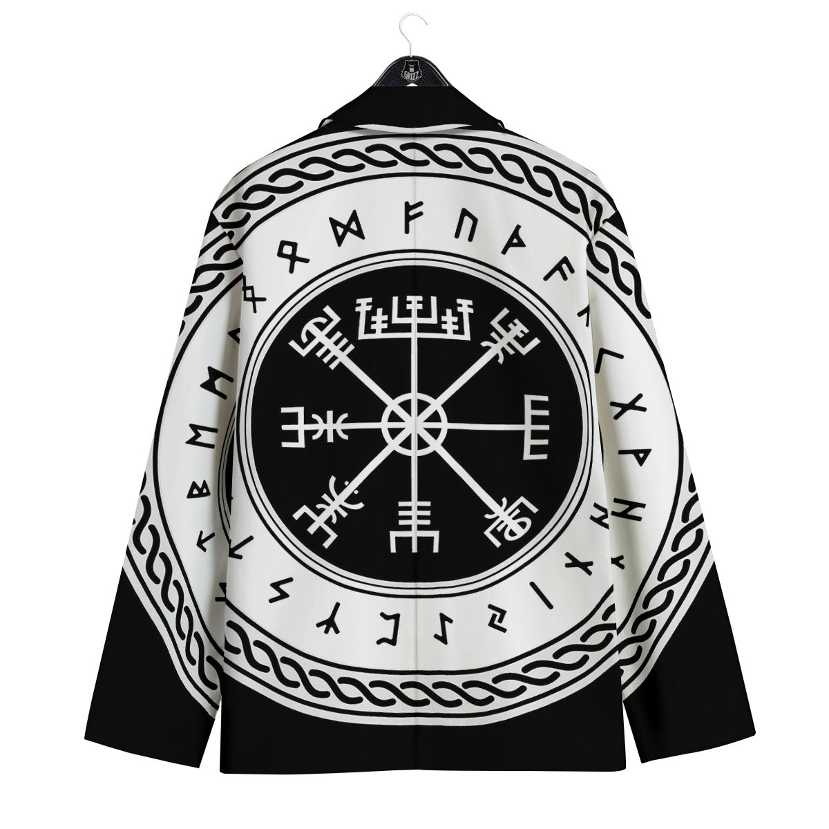 Vegvisir Viking Print Men's Sport Coat-grizzshop