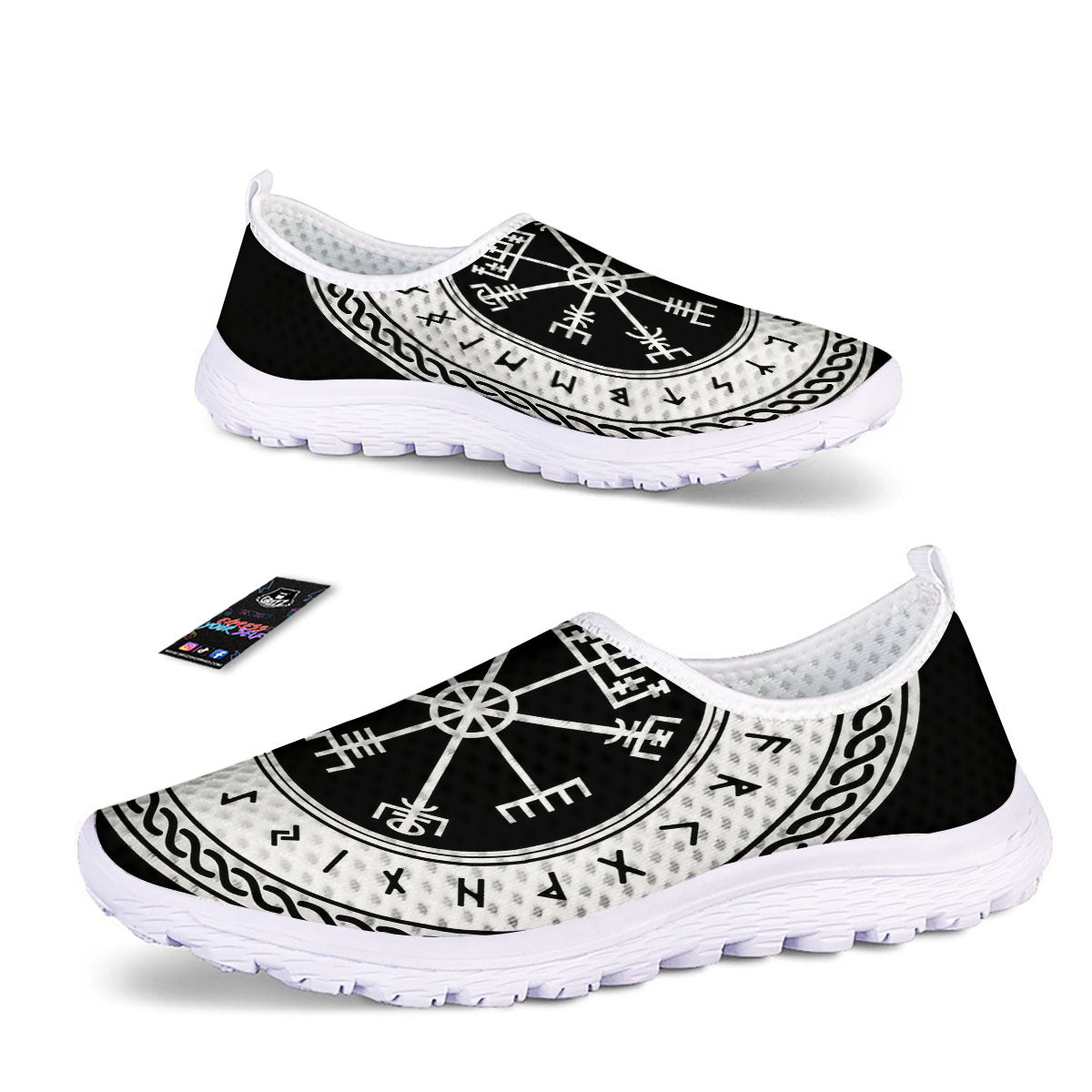 Vegvisir Viking Print Nurse Shoes-grizzshop