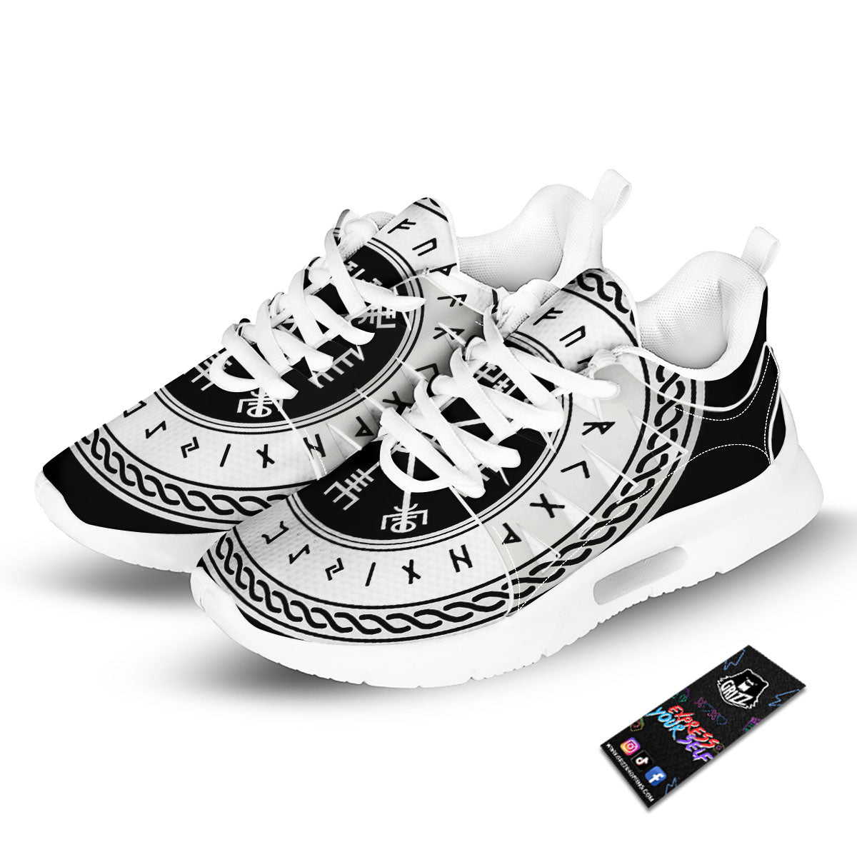 Vegvisir Viking Print Tennis Shoes-grizzshop