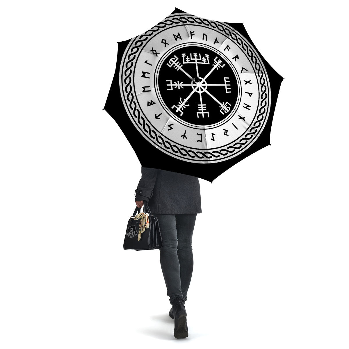 Vegvisir Viking Print Umbrella-grizzshop