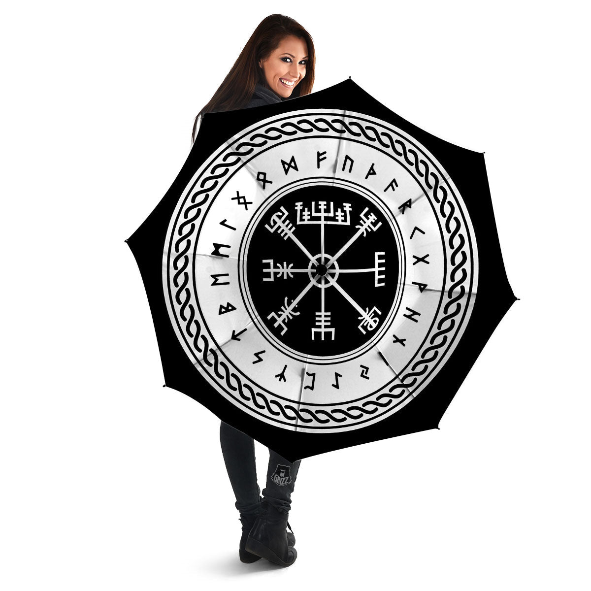 Vegvisir Viking Print Umbrella-grizzshop