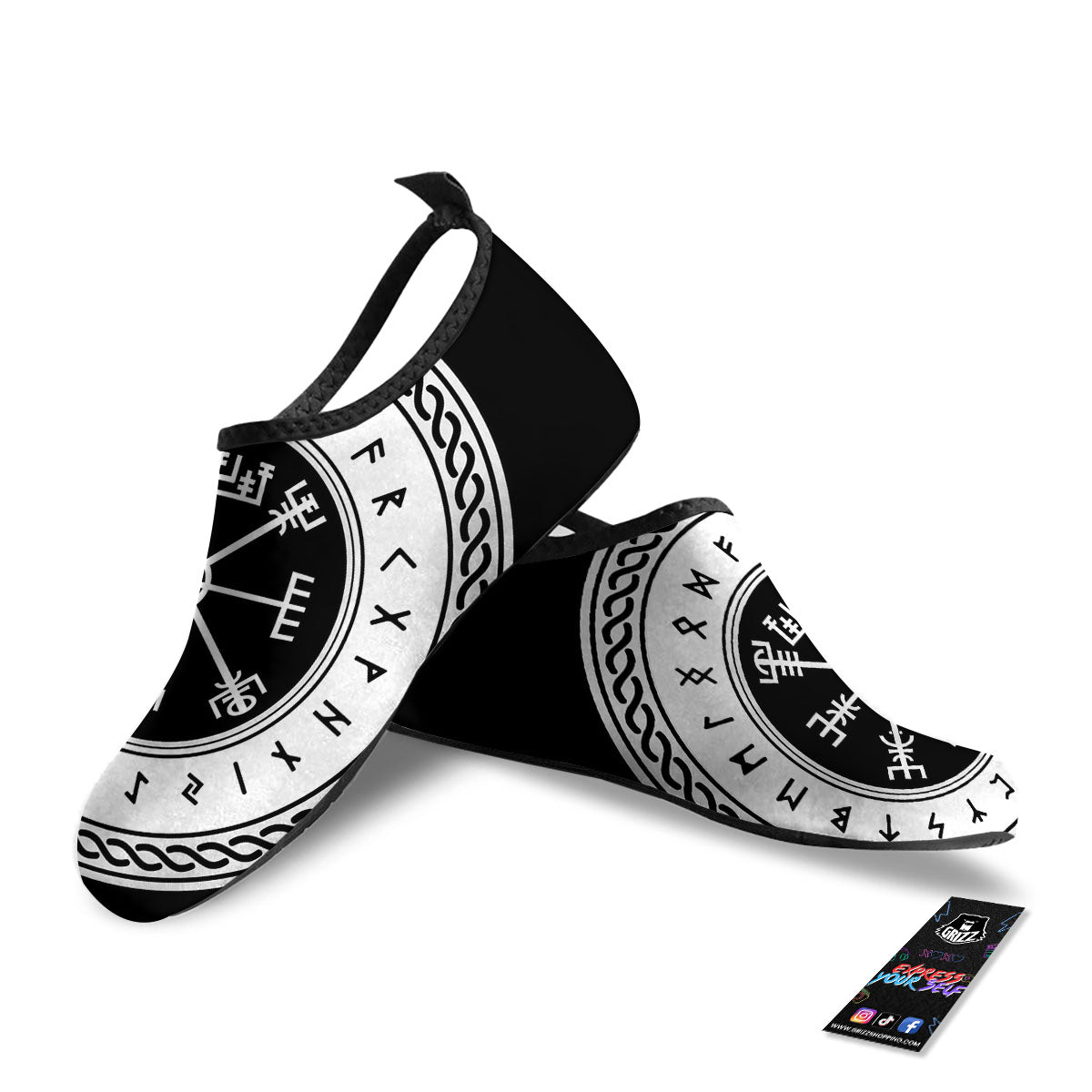 Vegvisir Viking Print Water Shoes-grizzshop