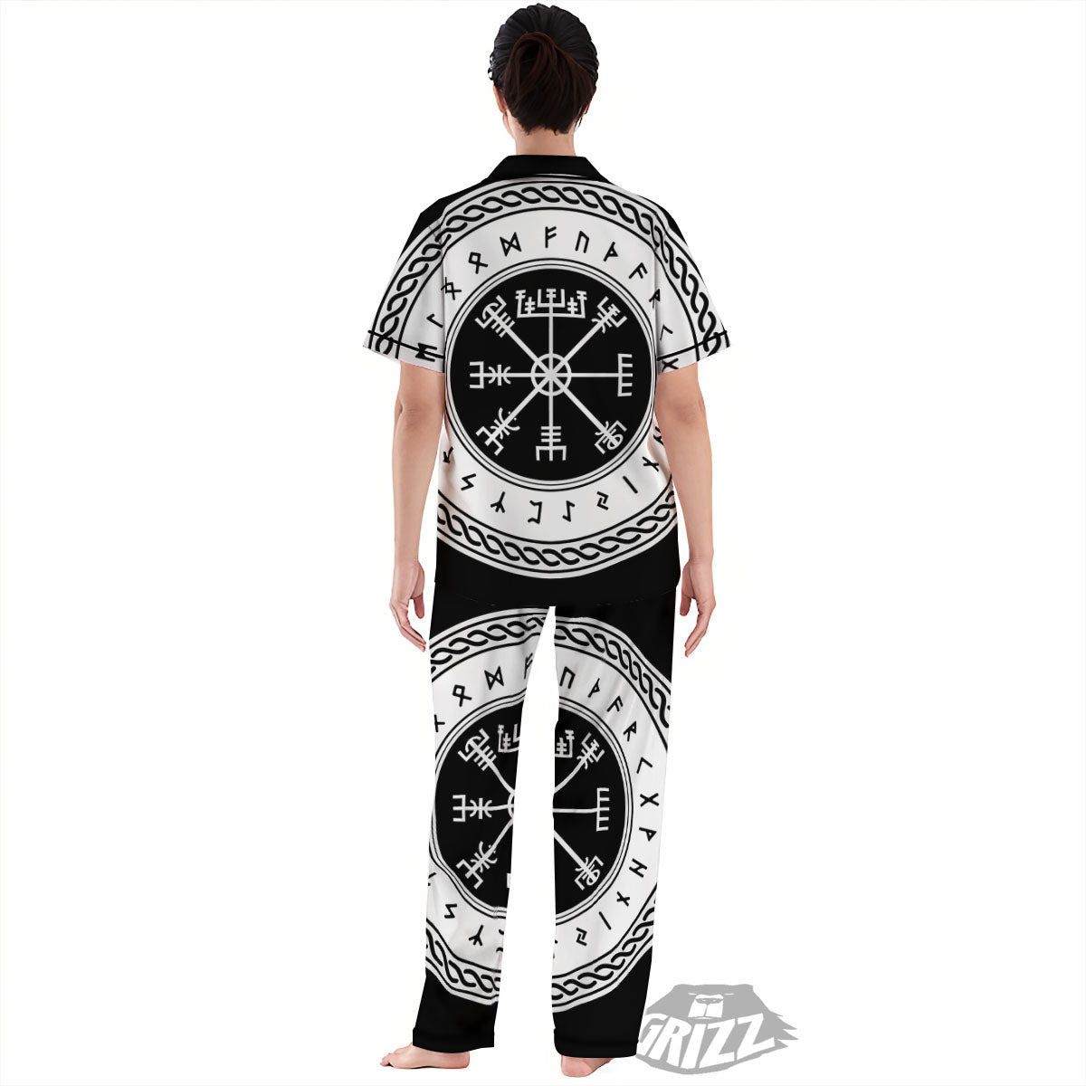 Vegvisir Viking Print Women's Pajamas Set-grizzshop
