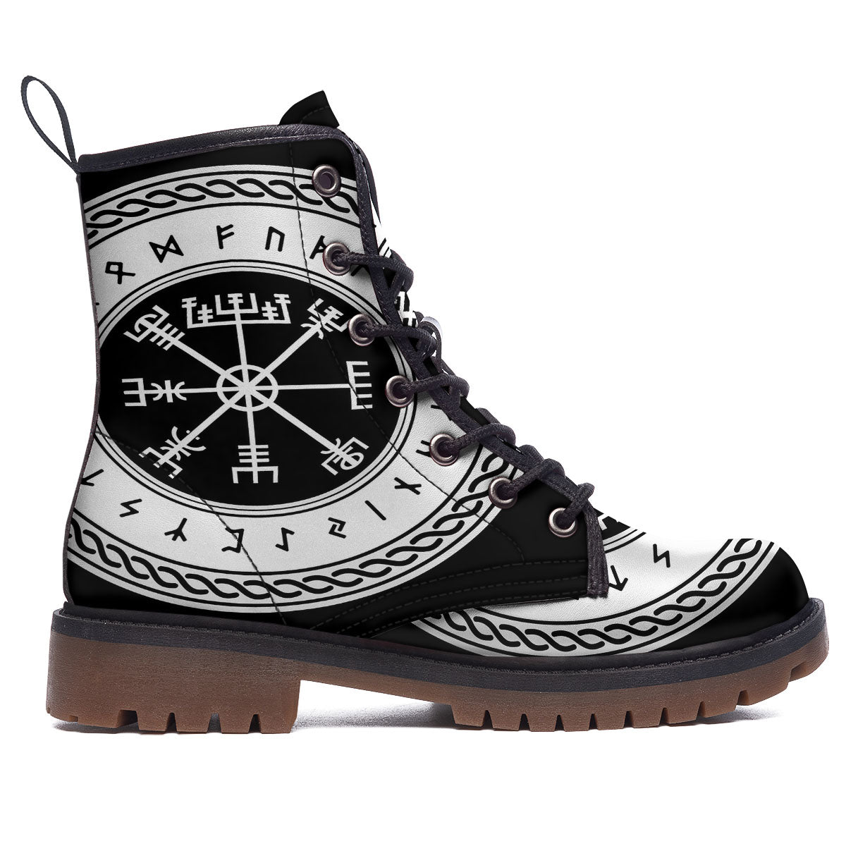Vegvisir Viking Print Work Boots-grizzshop