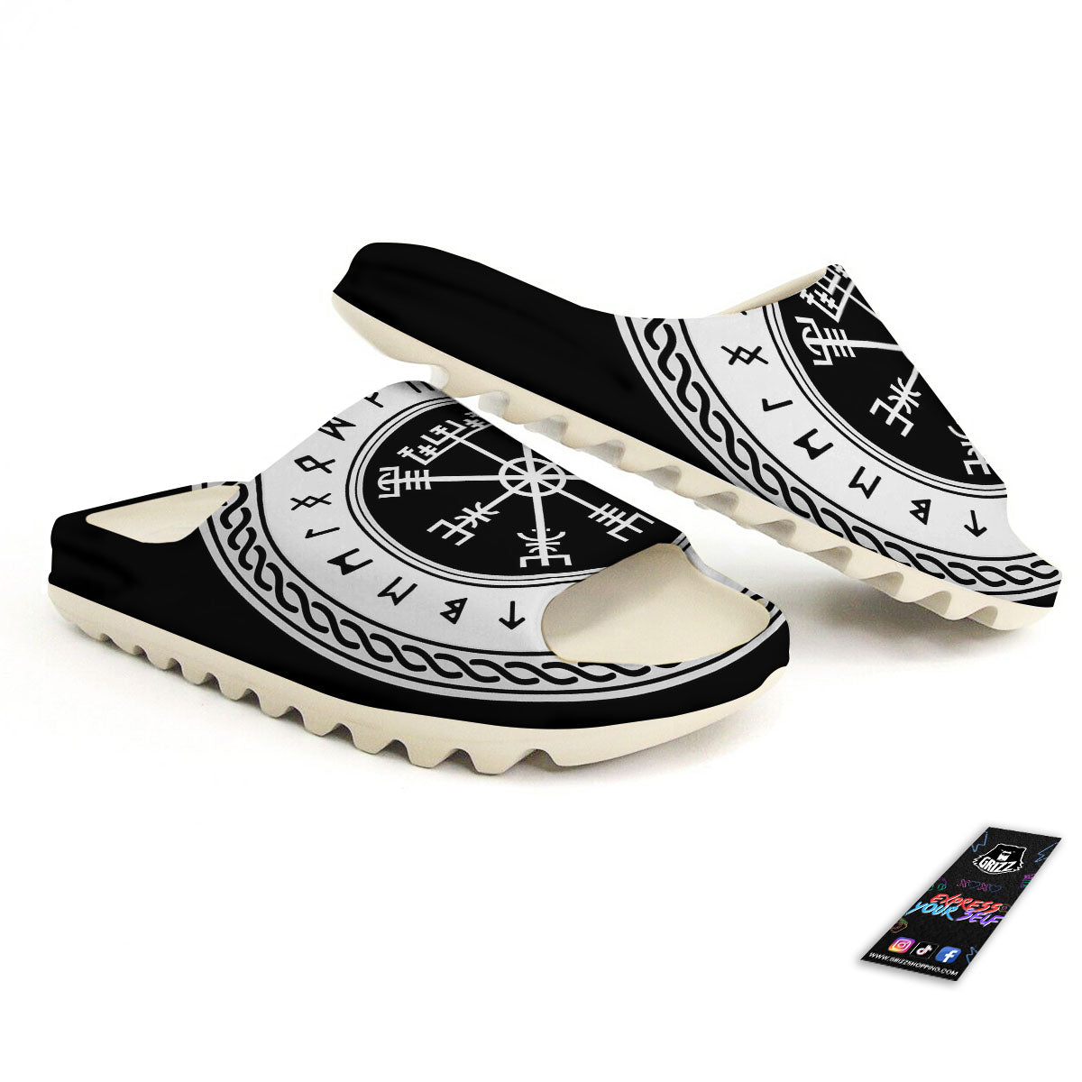 Vegvisir Viking Print Sandals-grizzshop