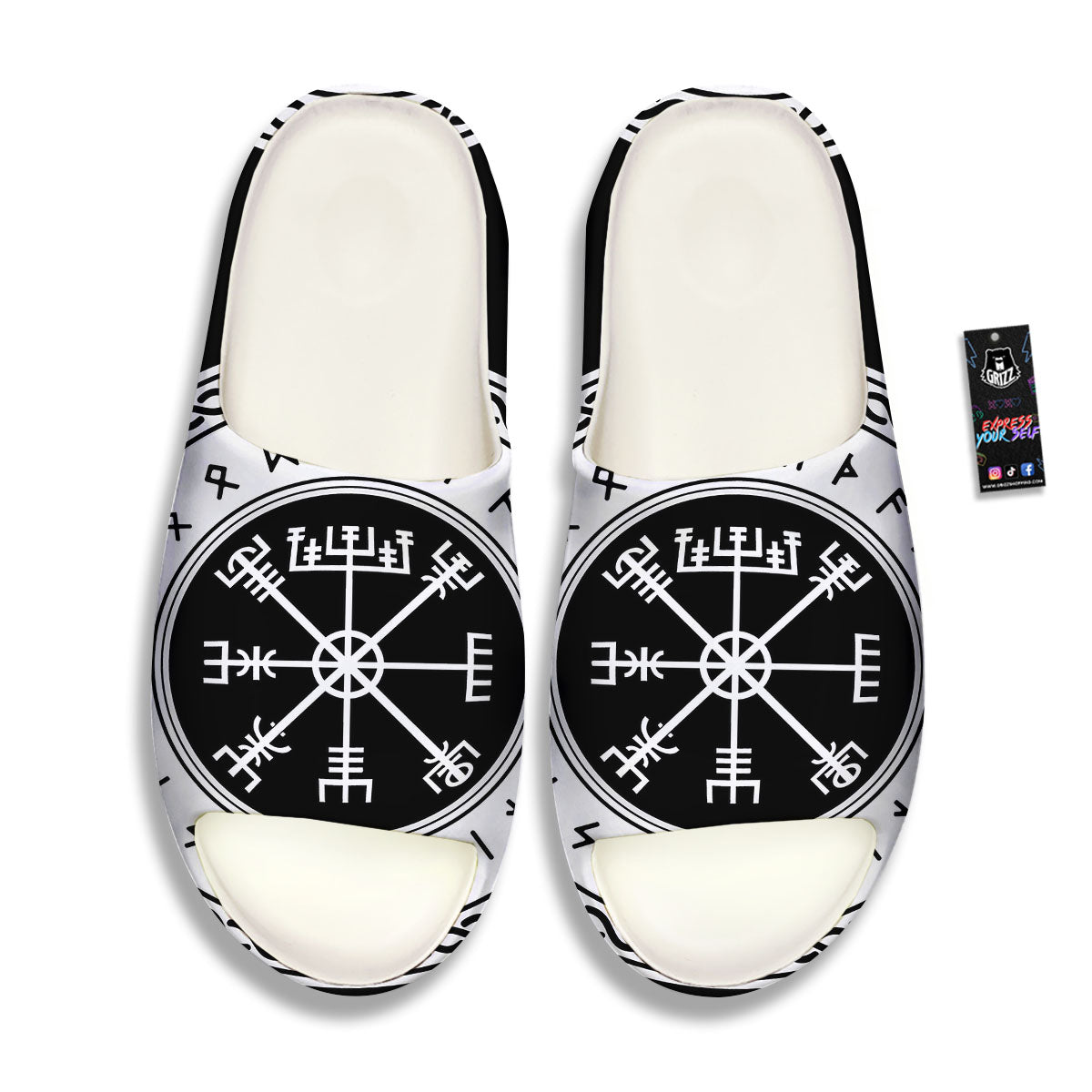 Vegvisir Viking Print Sandals-grizzshop