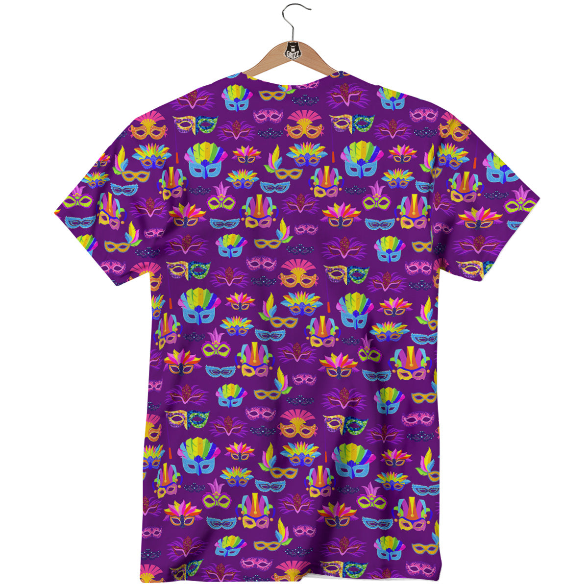 Venice Carnival Mask Print Pattern T-Shirt-grizzshop