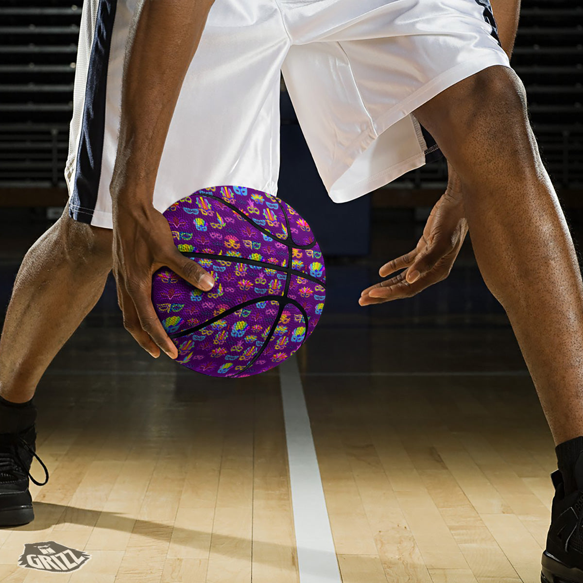 Venice Carnival Mask Print Pattern Basketball