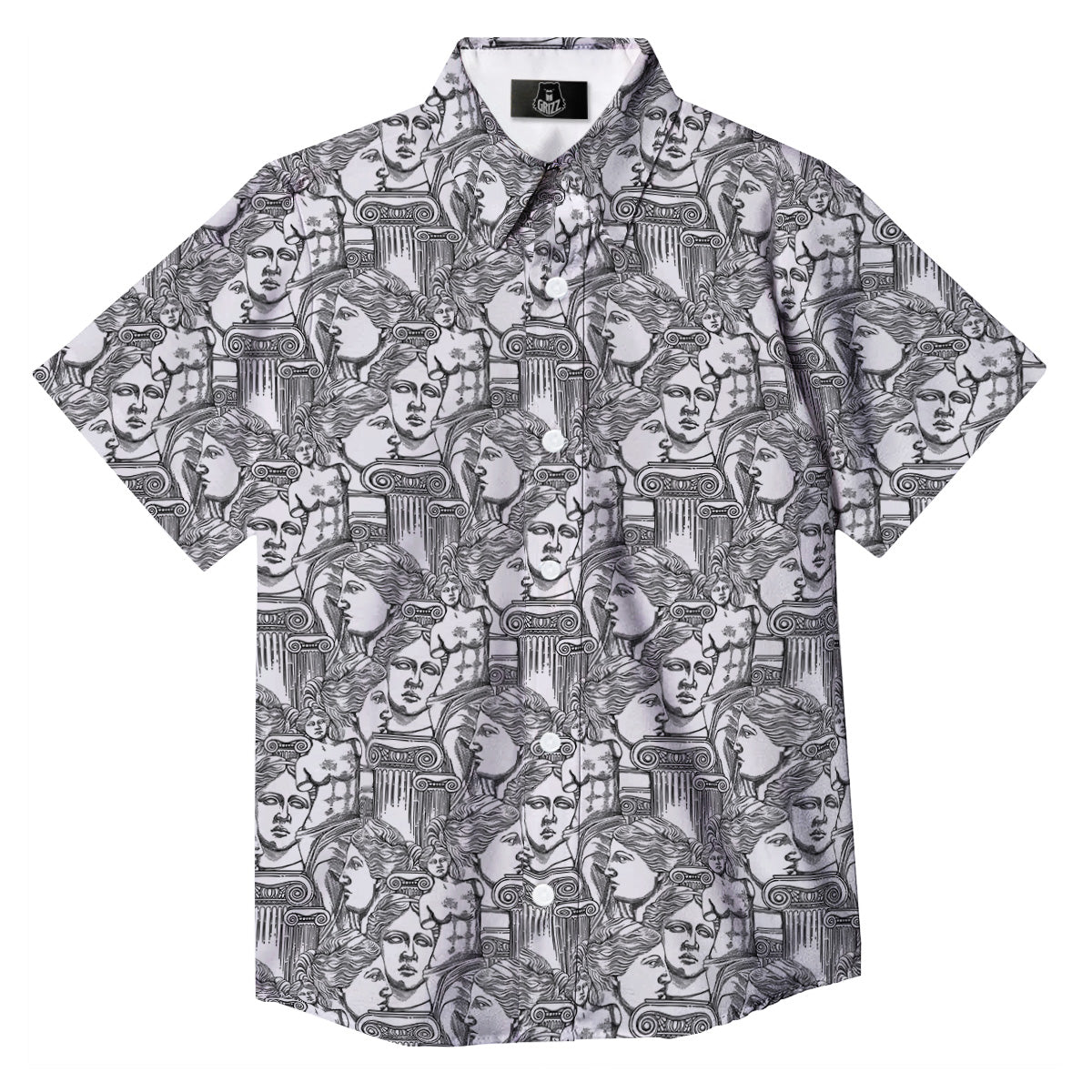 Venus Milos Print Pattern Button Up Shirt-grizzshop