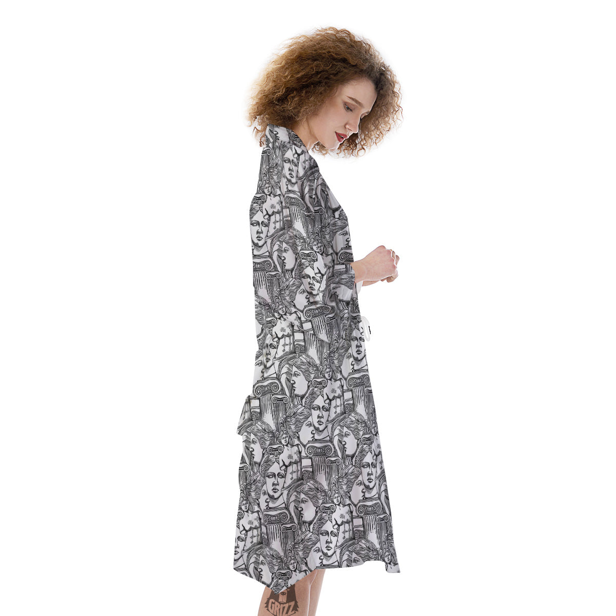 Venus Milos Print Pattern Kimono-grizzshop