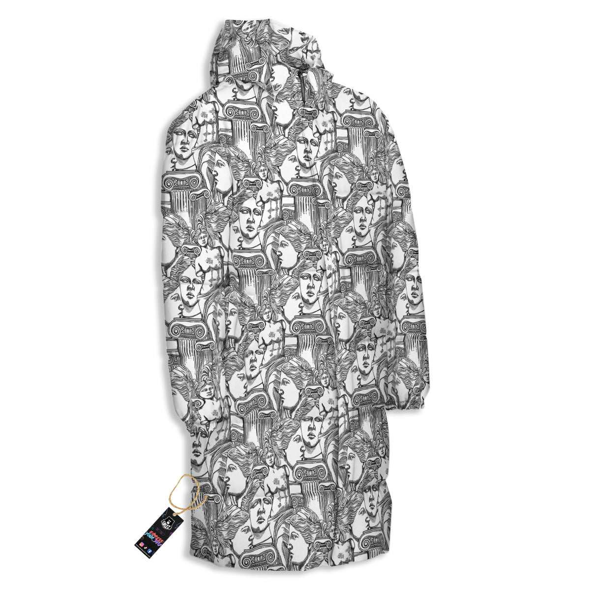 Venus Milos Print Pattern Long Down Jacket-grizzshop
