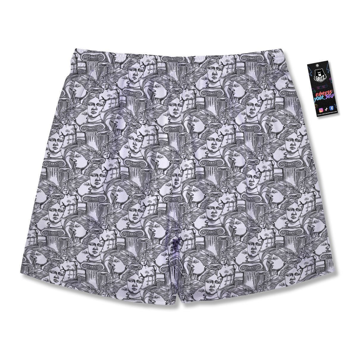 Venus Milos Print Pattern Men's Running Shorts-grizzshop
