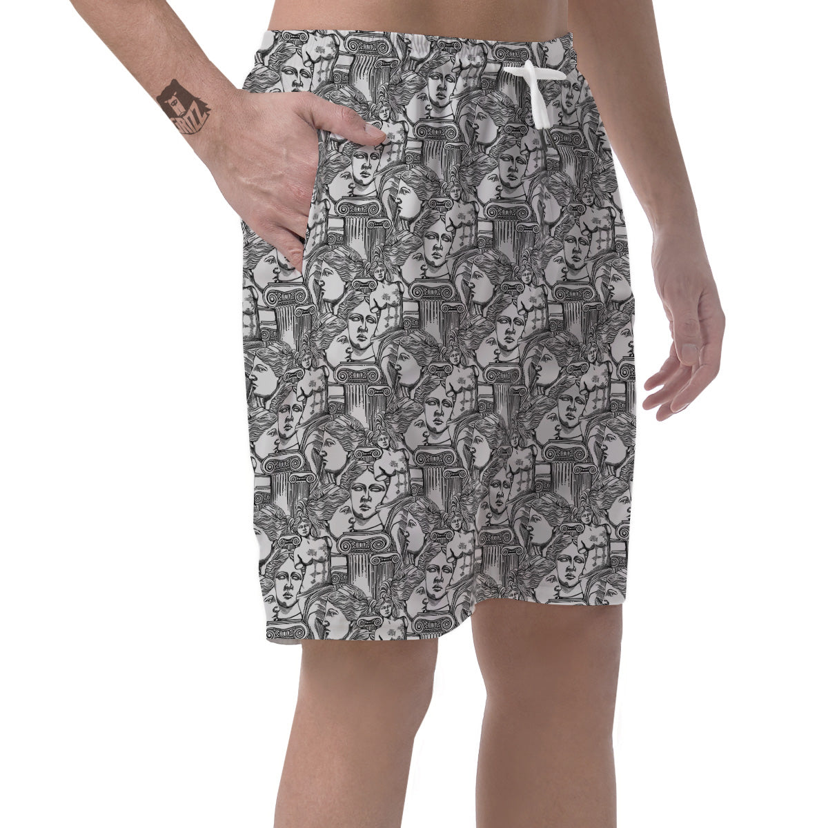 Venus Milos Print Pattern Men's Shorts-grizzshop