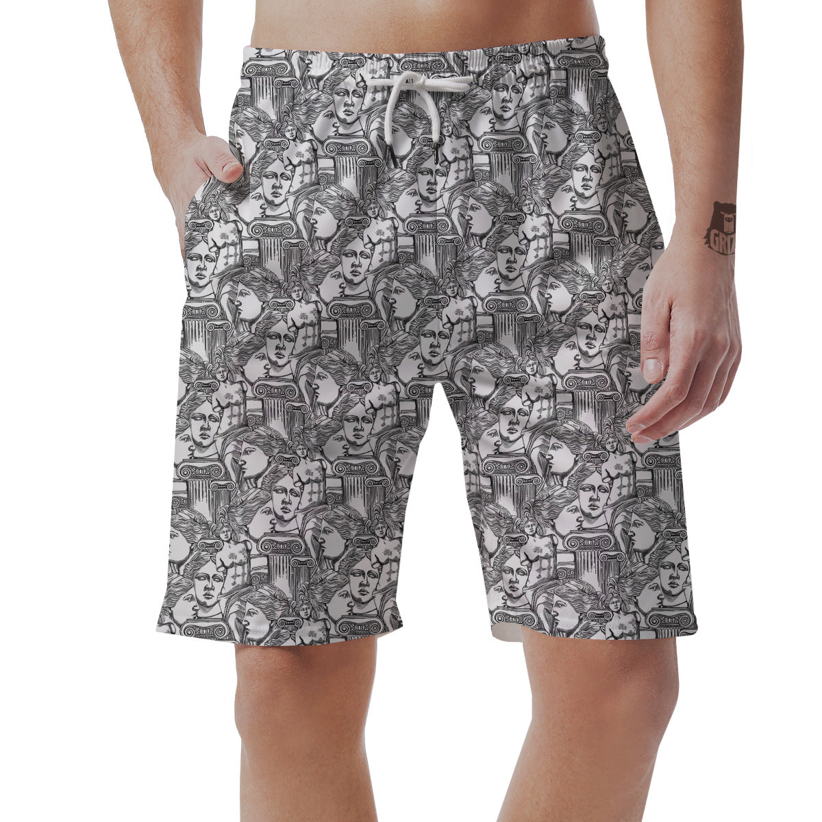 Venus Milos Print Pattern Men's Shorts-grizzshop