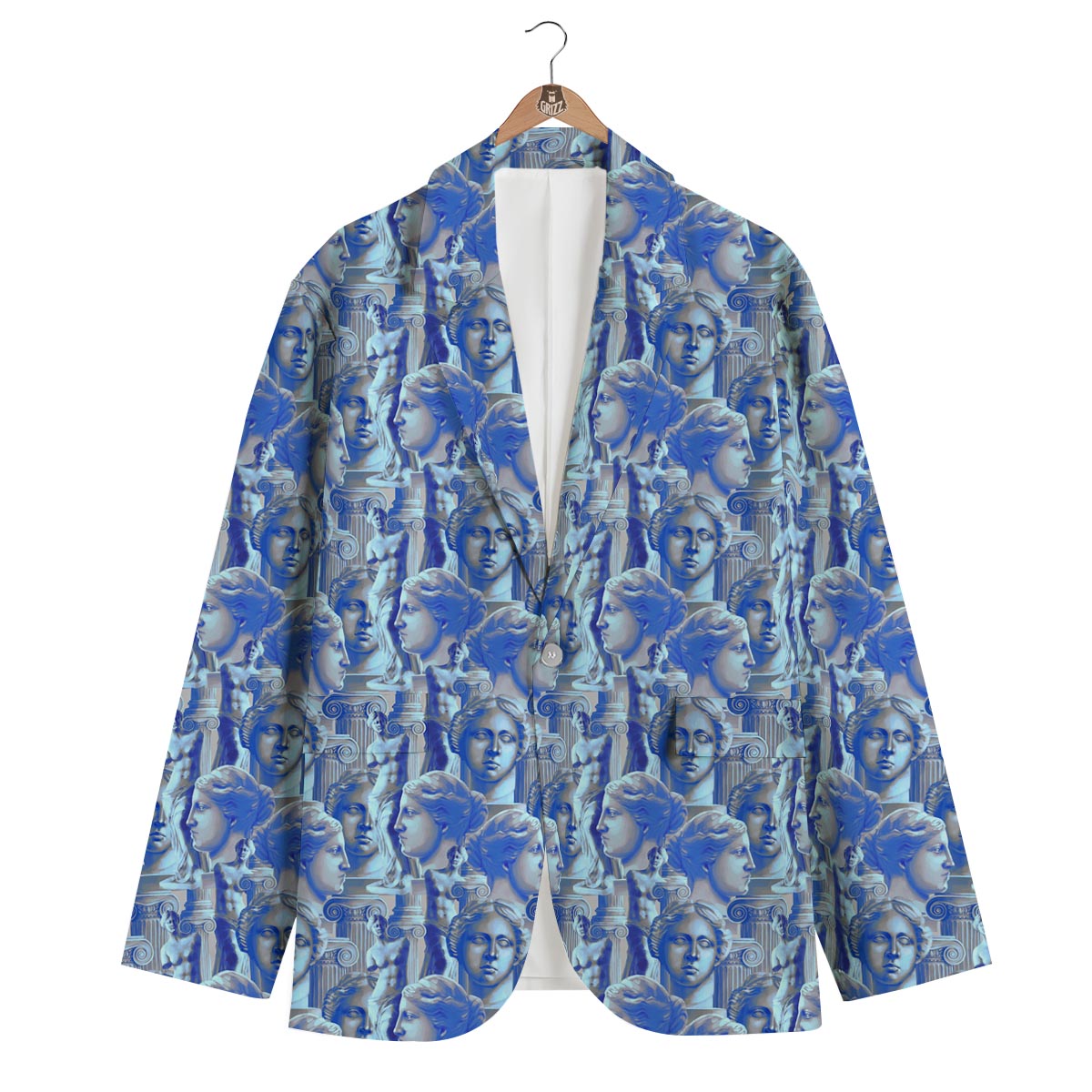 Venus Pattern Print Men's Blazer-grizzshop