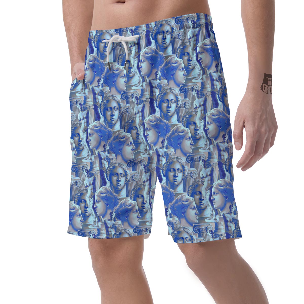 Venus Pattern Print Men's Shorts-grizzshop