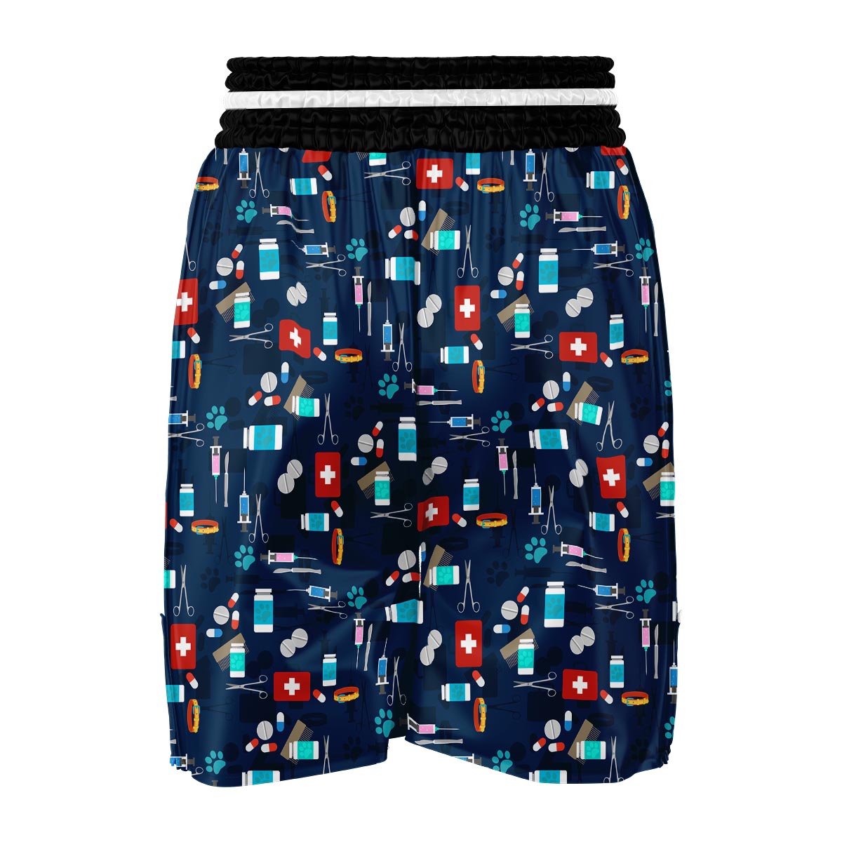 Veterianary Pattern Print Boxing Shorts-grizzshop