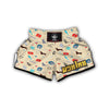 Veterianary Print Pattern Muay Thai Boxing Shorts-grizzshop