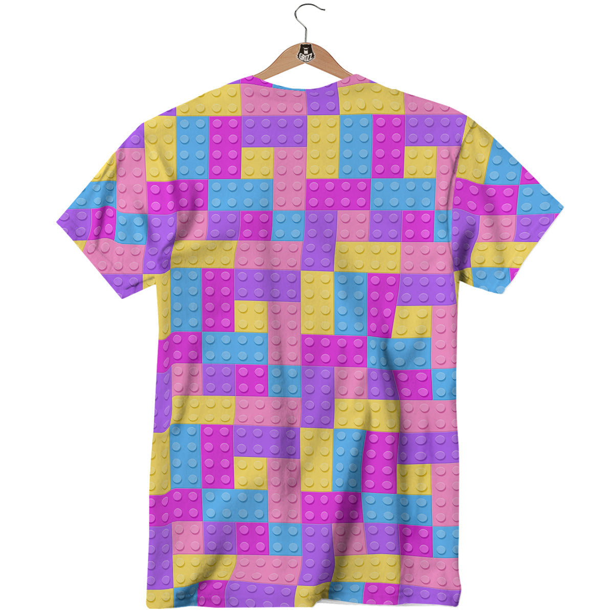 Video Game Colorful Block Puzzle Print T-Shirt-grizzshop