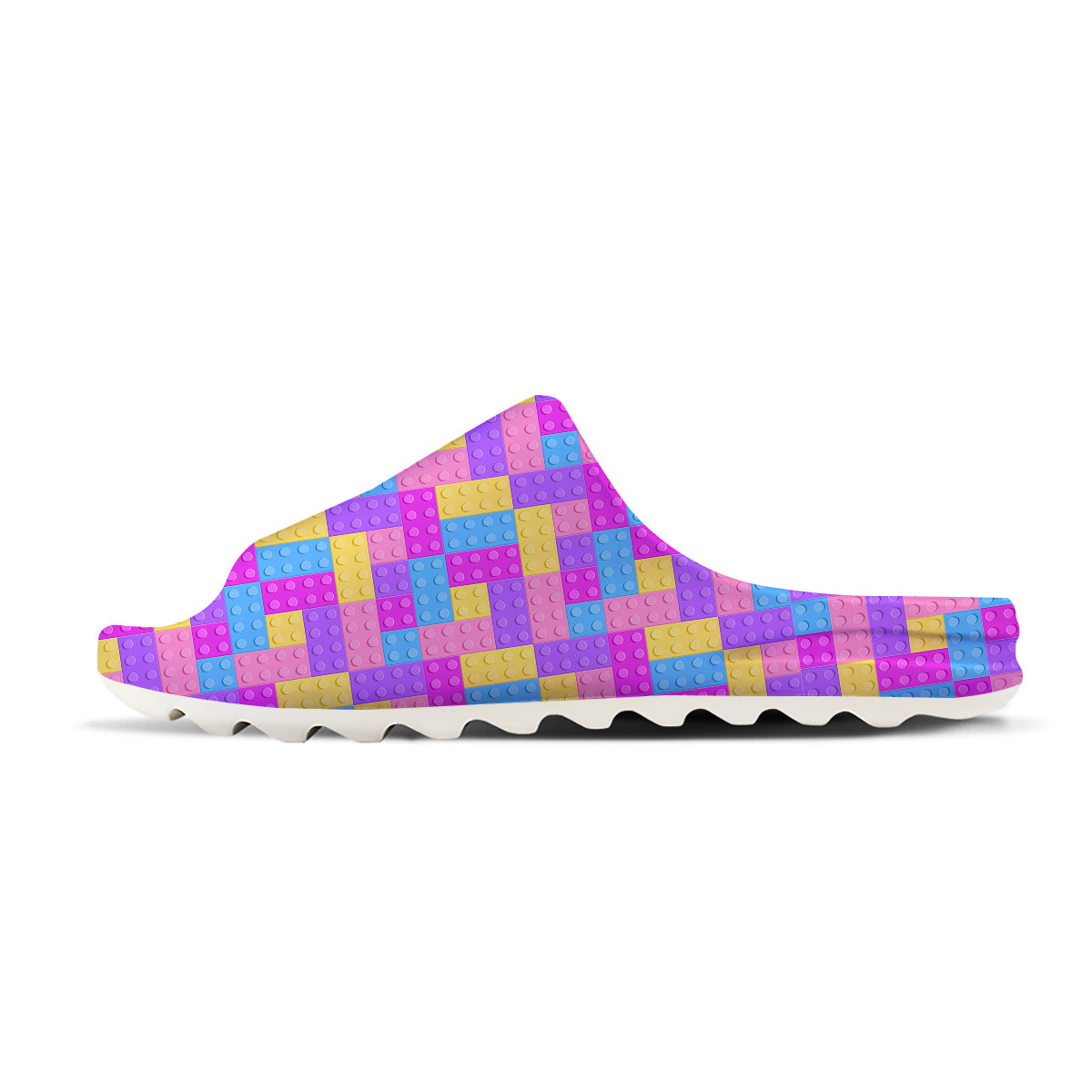 Video Game Colorful Block Puzzle Print Sandals-grizzshop