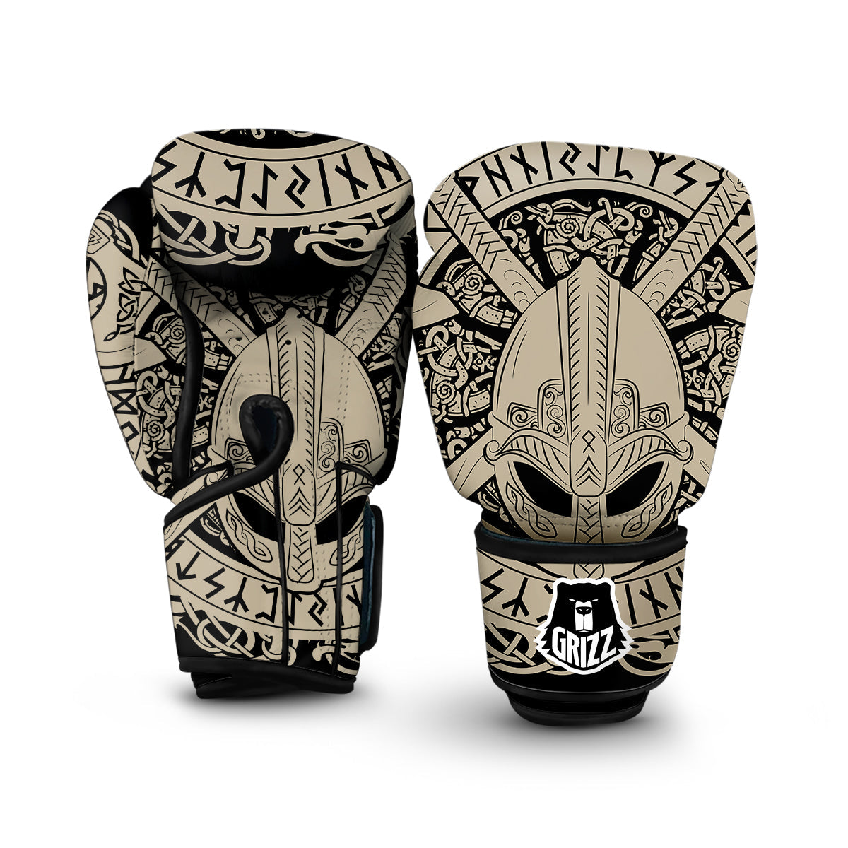 Viking Axes Norse Runes Boxing Gloves-grizzshop