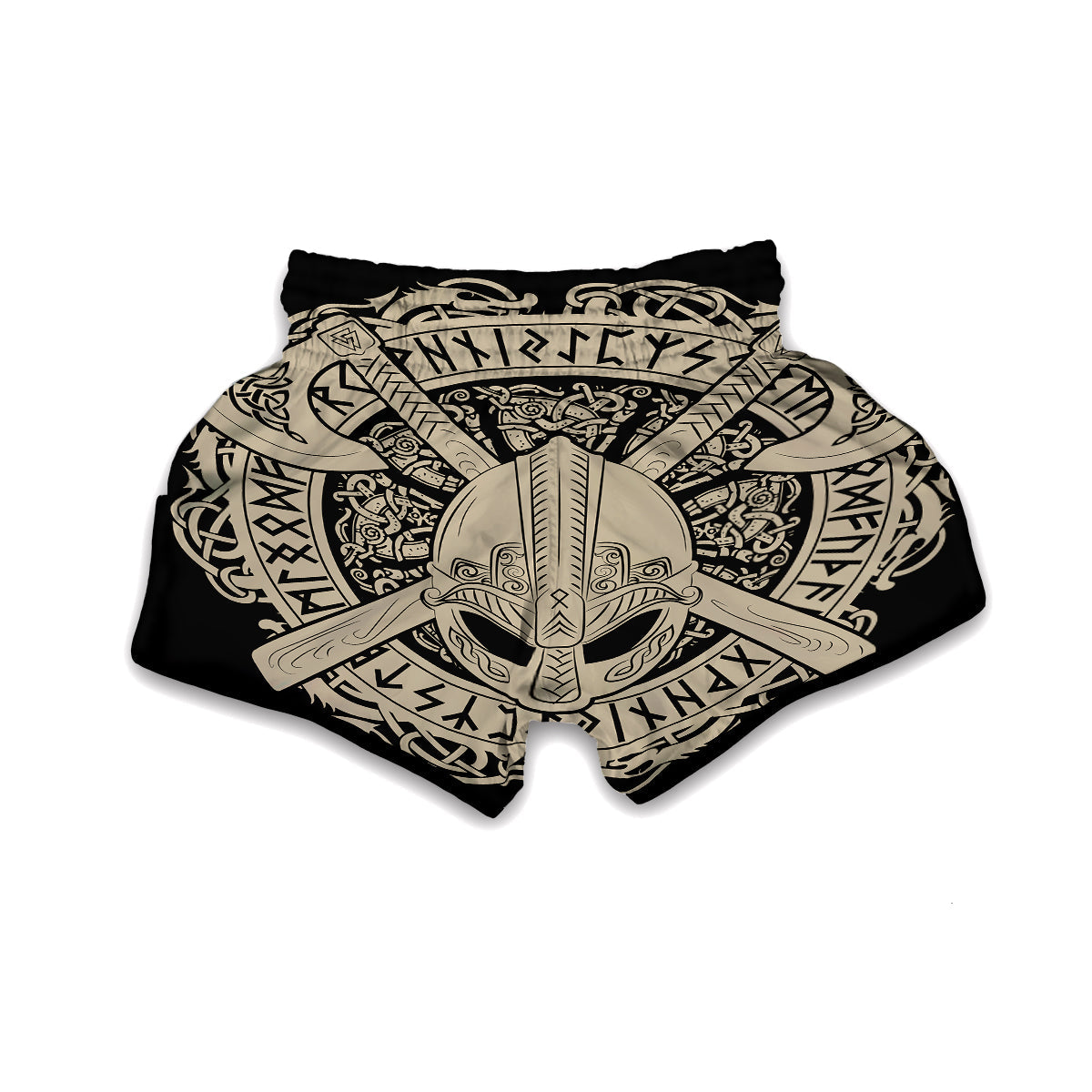 Viking Axes Norse Runes Muay Thai Boxing Shorts-grizzshop