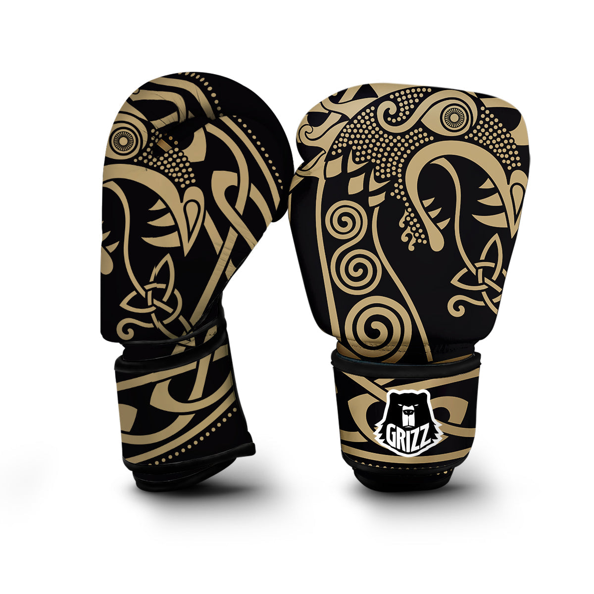 Viking Drakkar Print Boxing Gloves-grizzshop