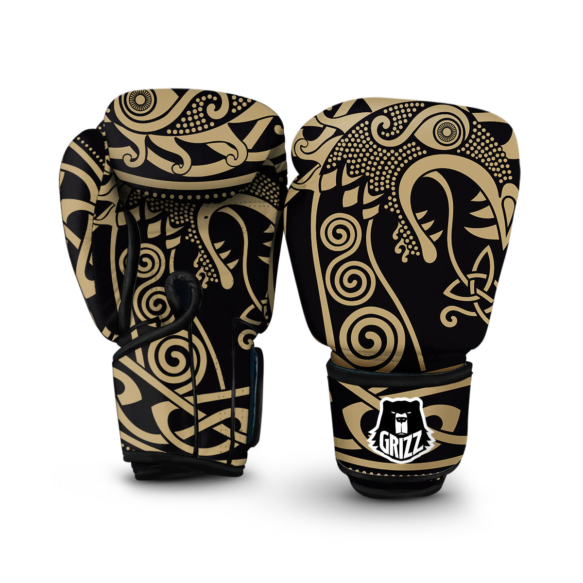 Viking Drakkar Print Boxing Gloves-grizzshop