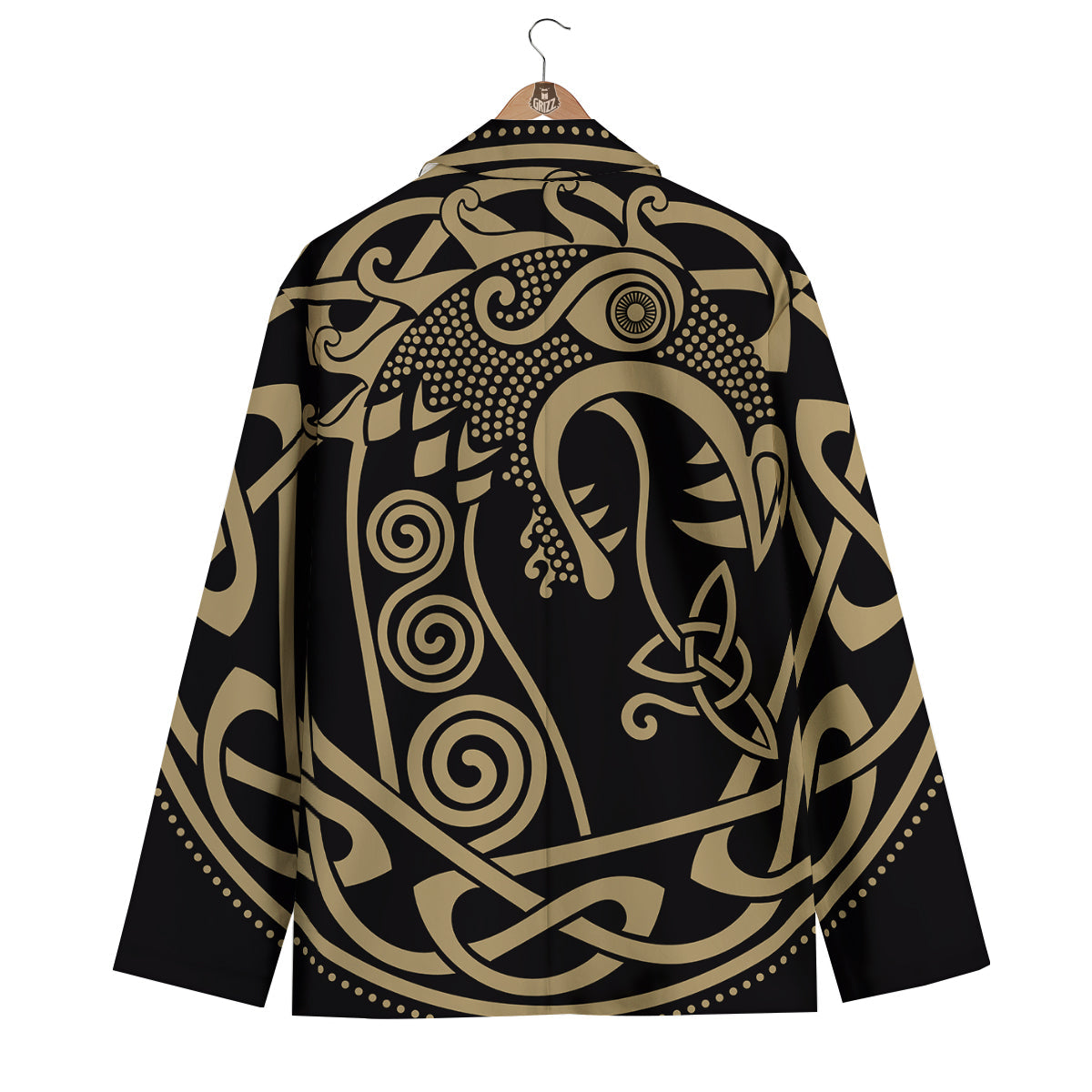 Viking Drakkar Print Men's Blazer-grizzshop