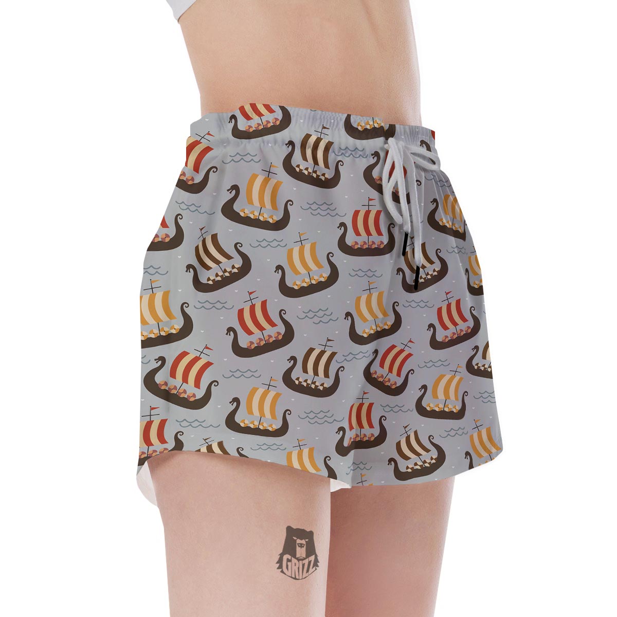Viking Drakkar Ship Women's Shorts-grizzshop