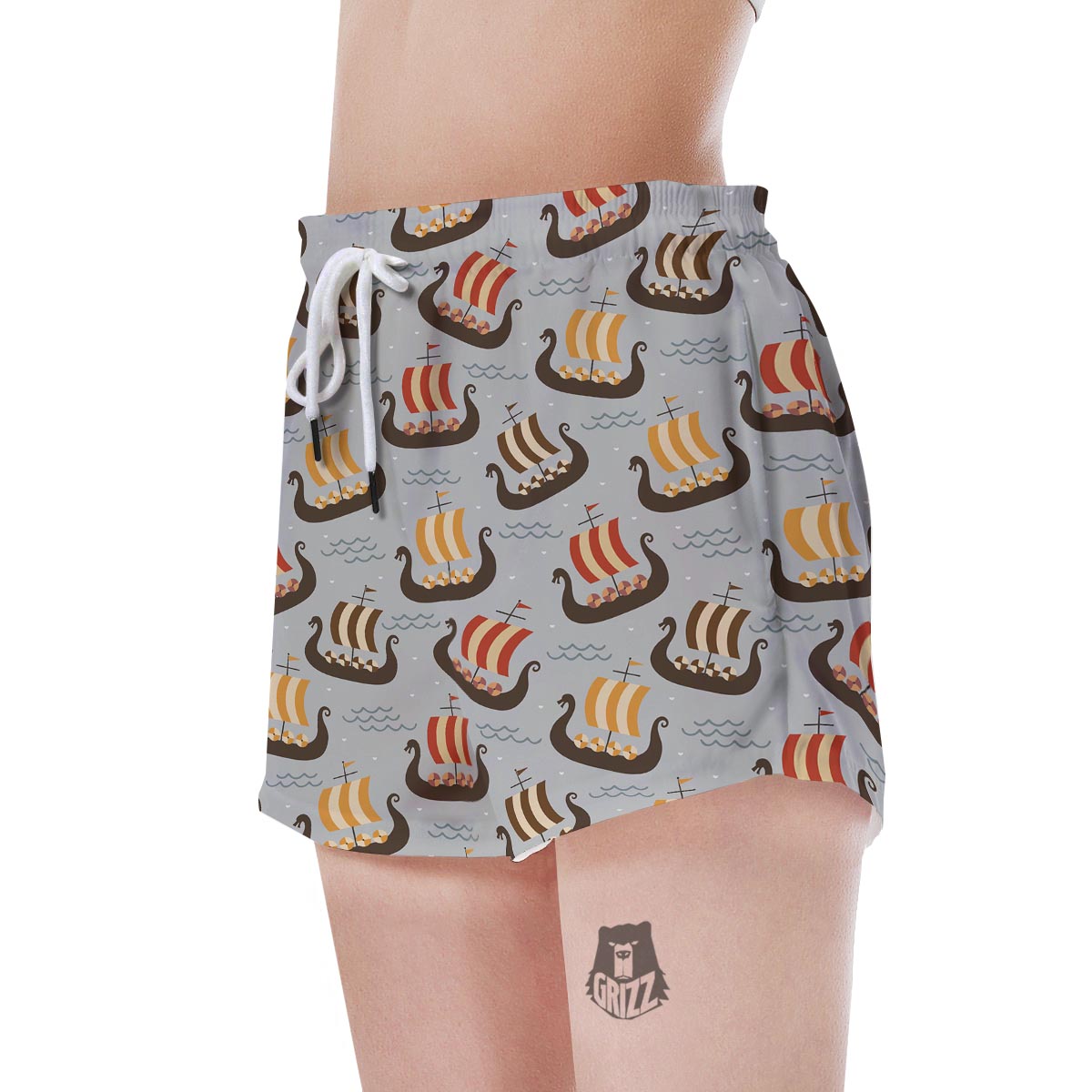 Viking Drakkar Ship Women's Shorts-grizzshop