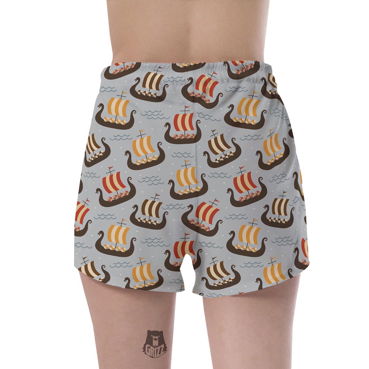 Viking Drakkar Ship Women's Shorts-grizzshop