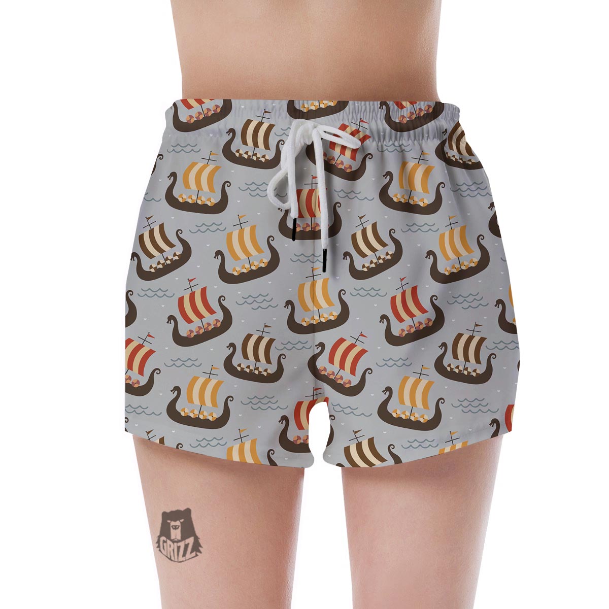Viking Drakkar Ship Women's Shorts-grizzshop