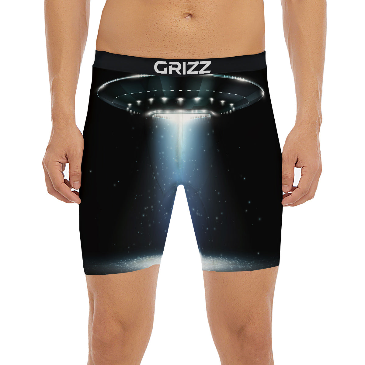 Viking God Odin And Crow Blue Print Boxer Briefs-grizzshop