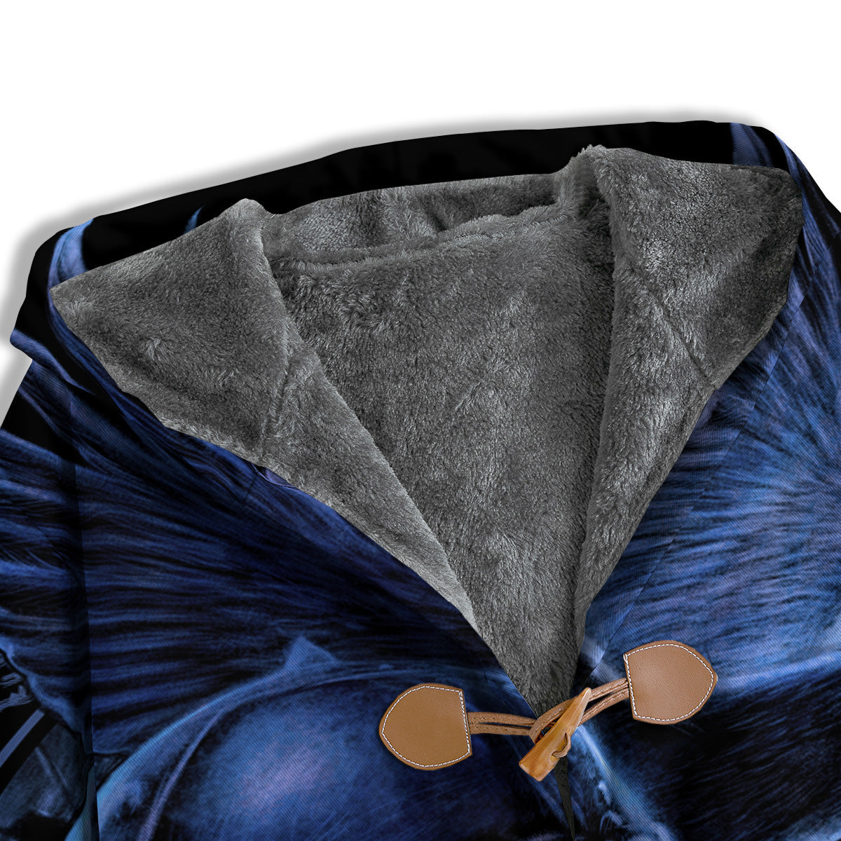 Viking God Odin And Crow Blue Print Men's Windbreaker Jacket